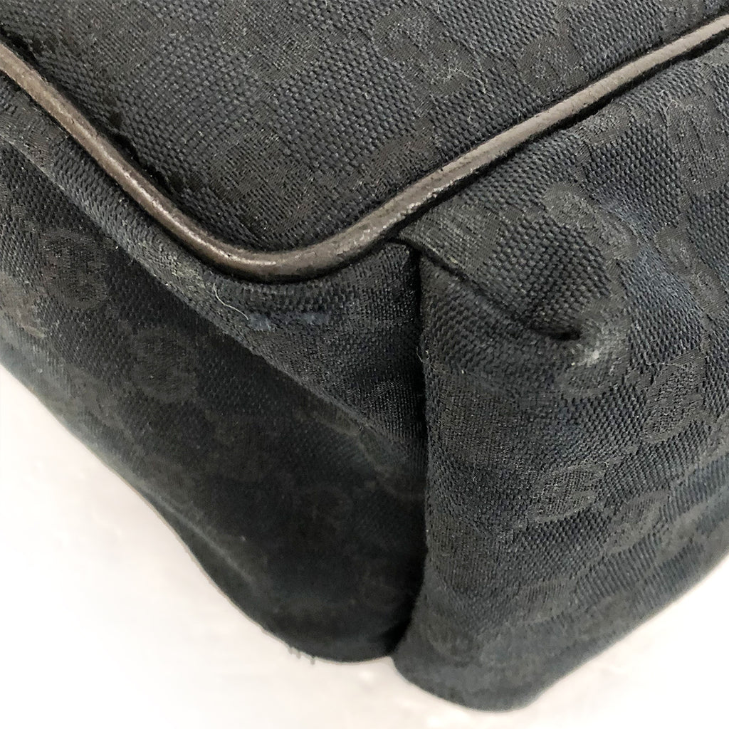 Gucci 123326 Mother's Bag/Shoulder Bag GG Canvas Black Pre-owned