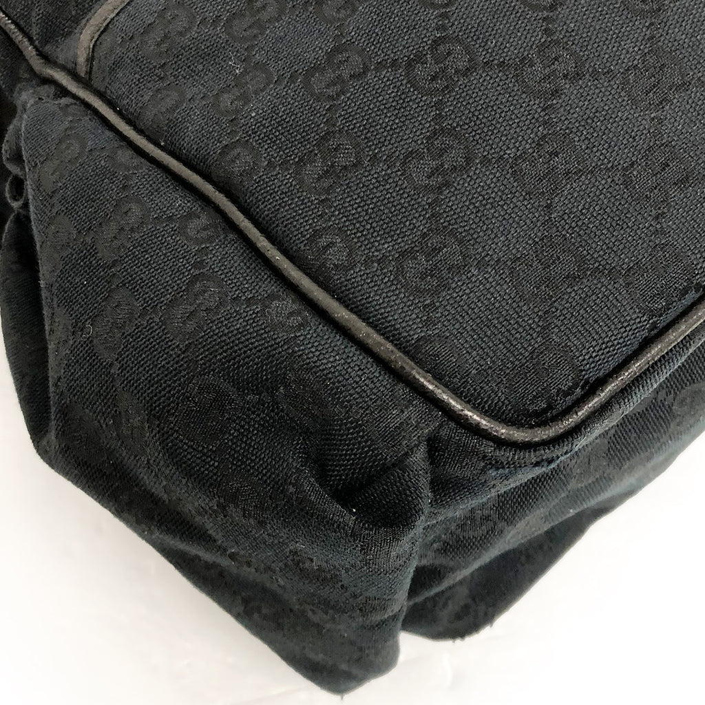 Gucci 123326 Mother's Bag/Shoulder Bag GG Canvas Black Pre-owned