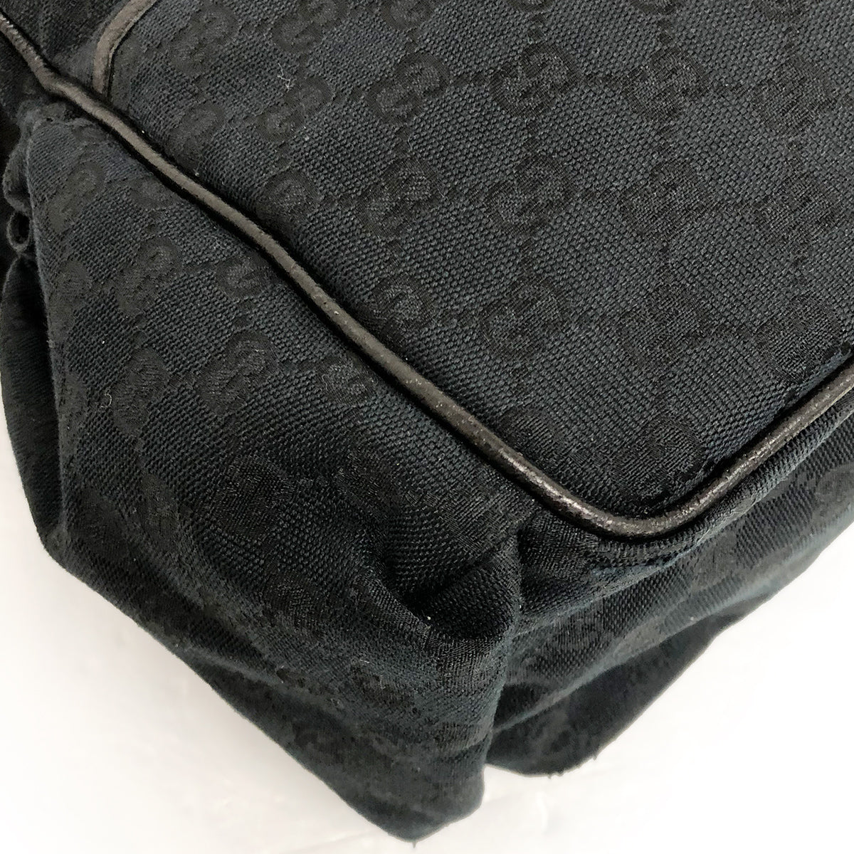 Gucci 123326 Mother's Bag/Shoulder Bag GG Canvas Black Pre-owned