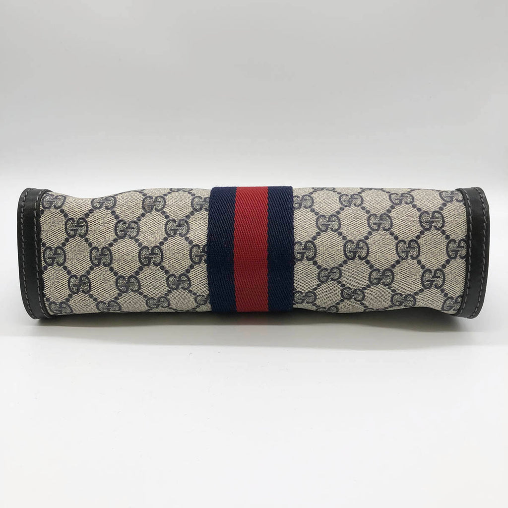 Gucci Parfums  38 Sherry Line Clutch Bag GG Supreme Black Pre-owned