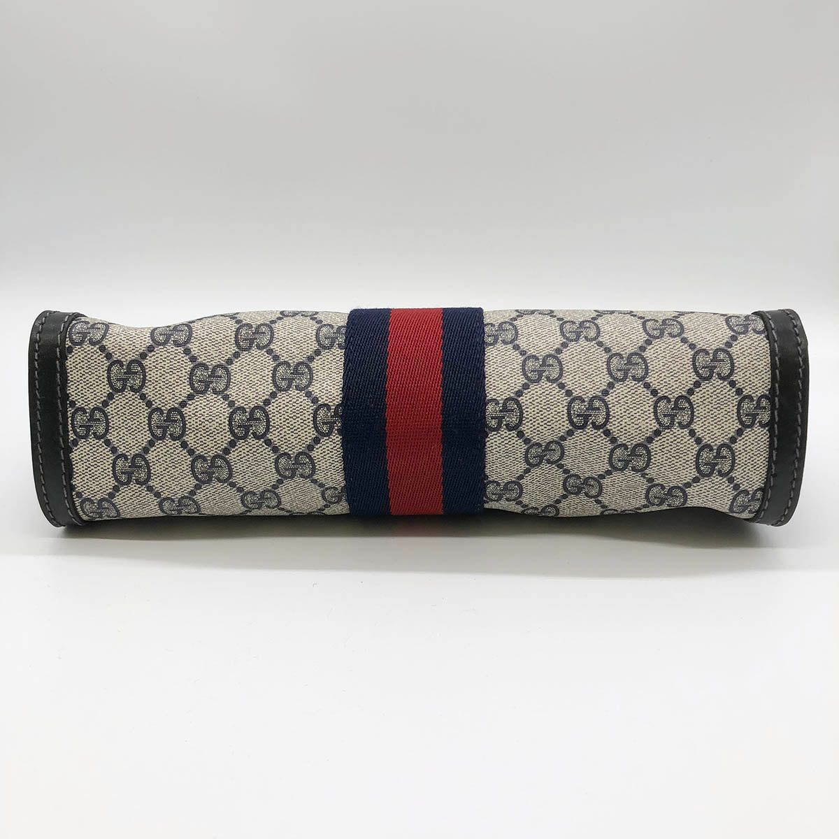 Gucci Parfums  38 Sherry Line Clutch Bag GG Supreme Black Pre-owned