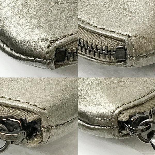 Gucci 310293 Tassel Clutch Bag/Pouch Metallic Leather Gold Pre-owned