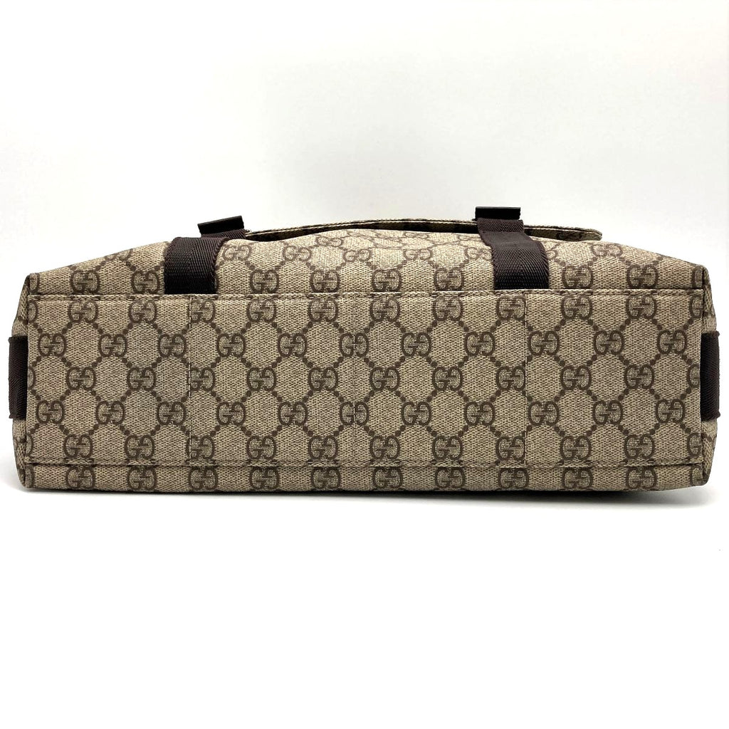 Gucci 122373 GG Supreme Messenger Shoulder Bag Brown Pre-owned
