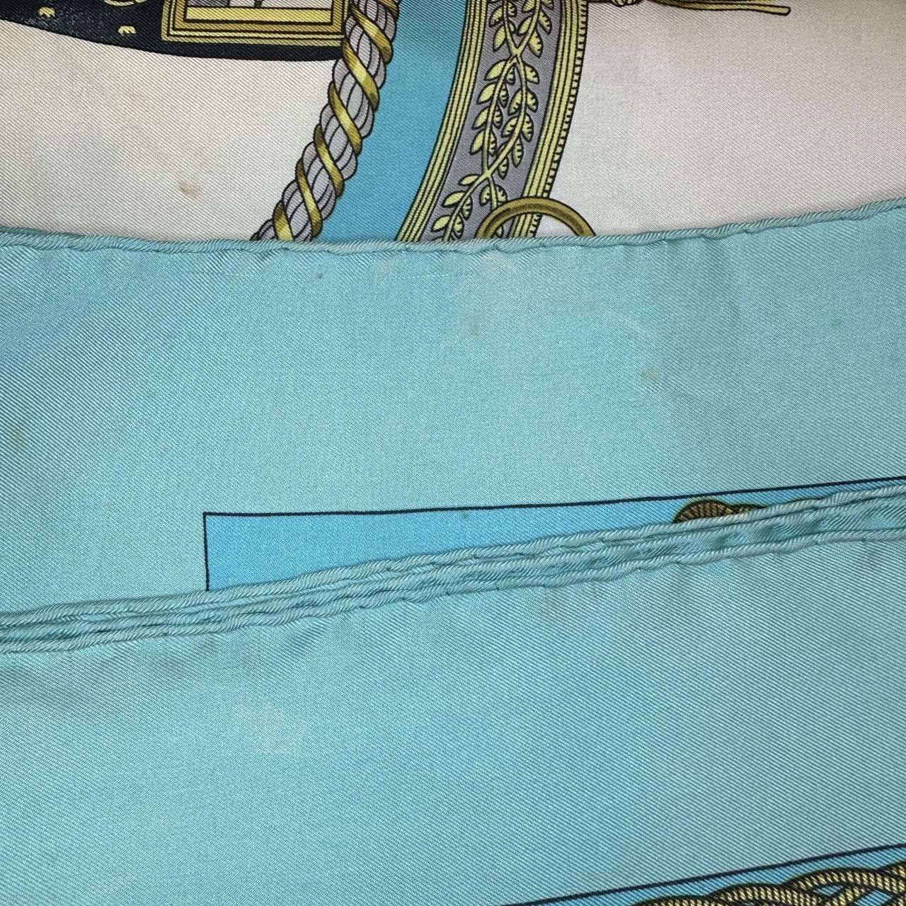 Hermès Carré 90 Grands Attelages Scarf Silk Green Pre-owned