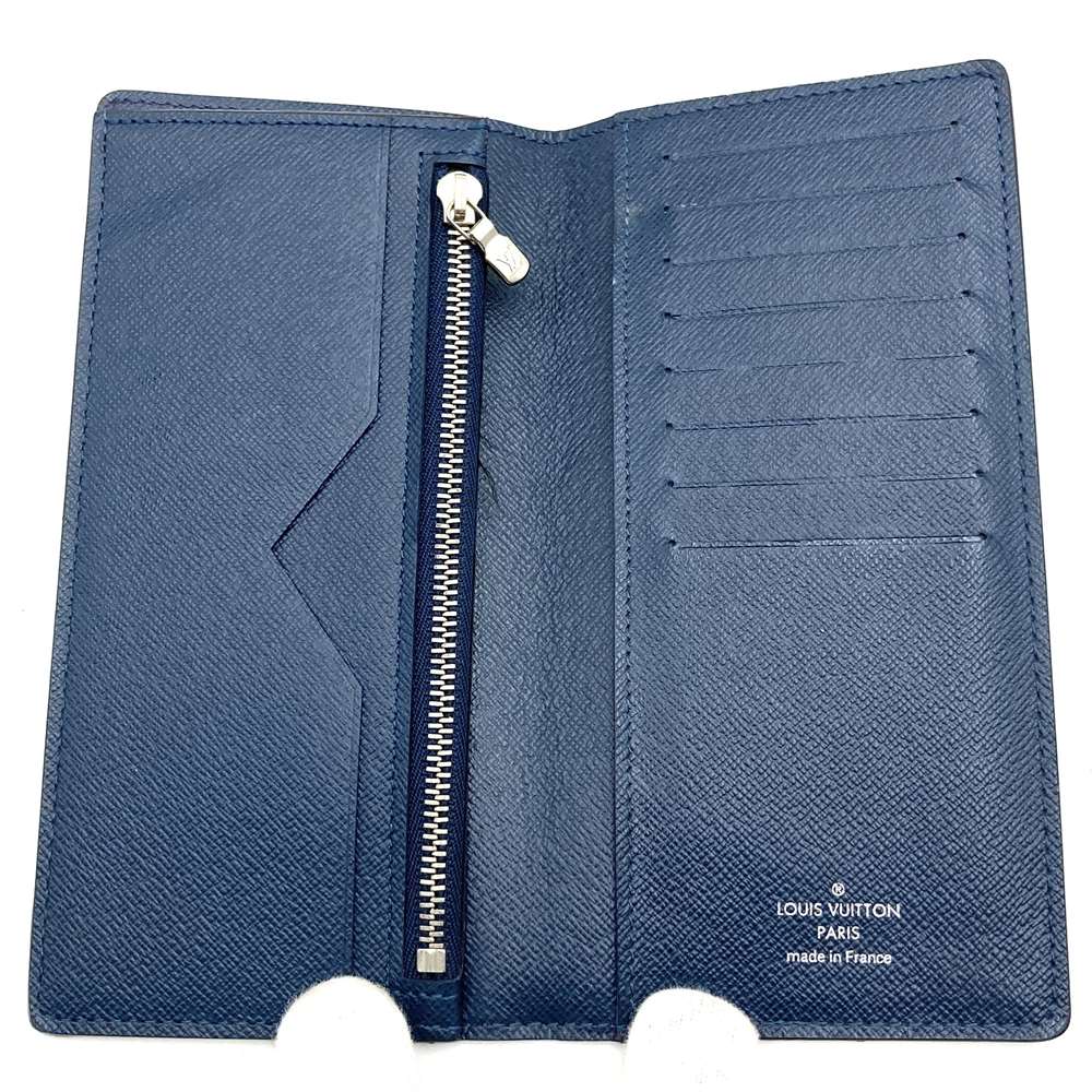 LOUIS VUITTON M61804 Portefeuille Alexandre Taiga Long Wallet Navy Leather Women's Men's PRE-OWNED Fashion