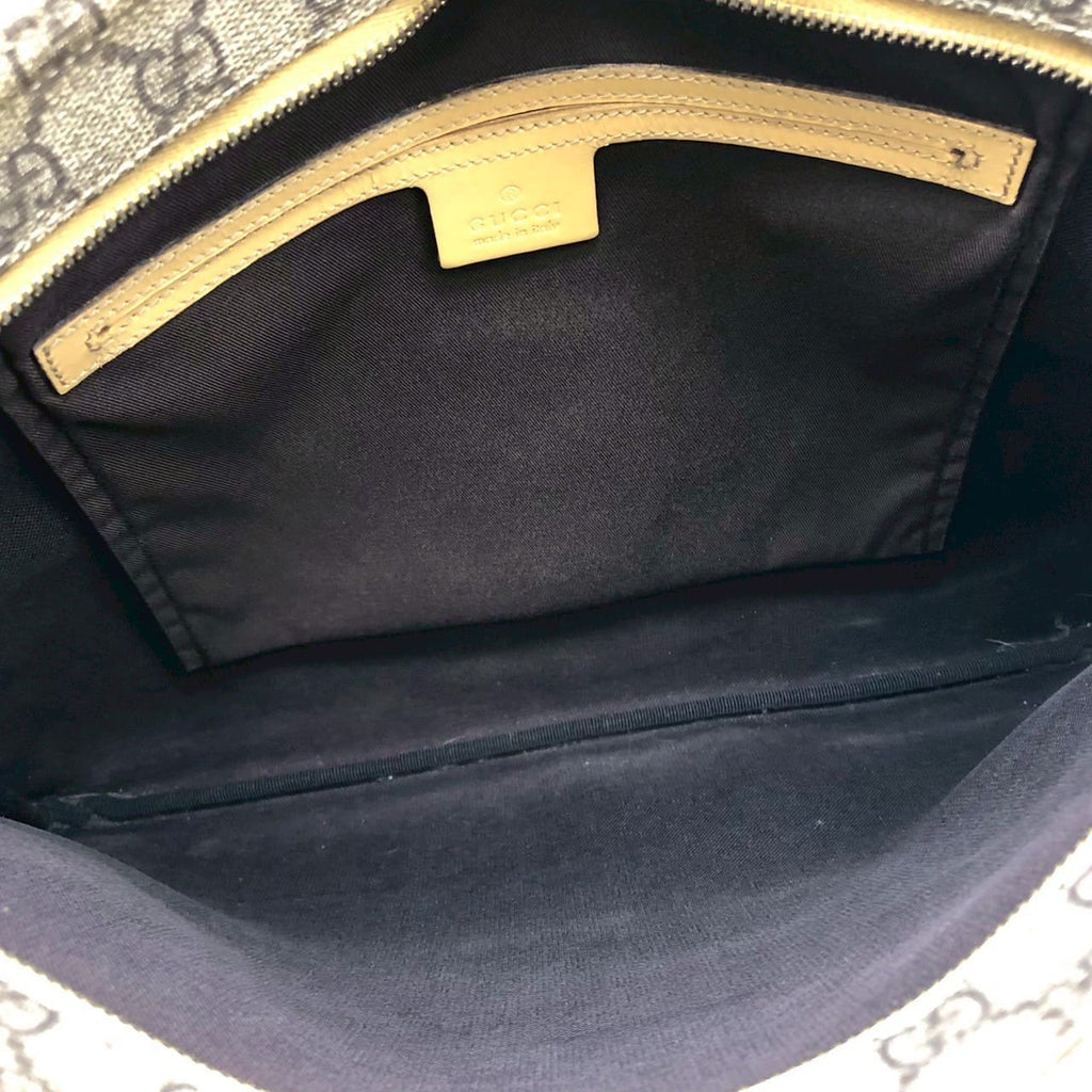 Gucci 201446 GG Supreme Shoulder Bag Yellow Pre-owned