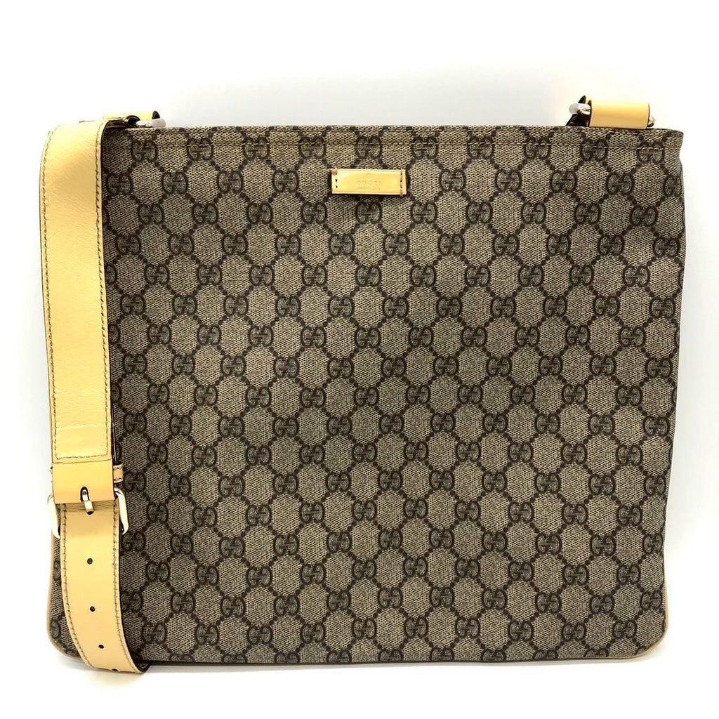 Gucci 201446 GG Supreme Shoulder Bag Yellow Pre-owned