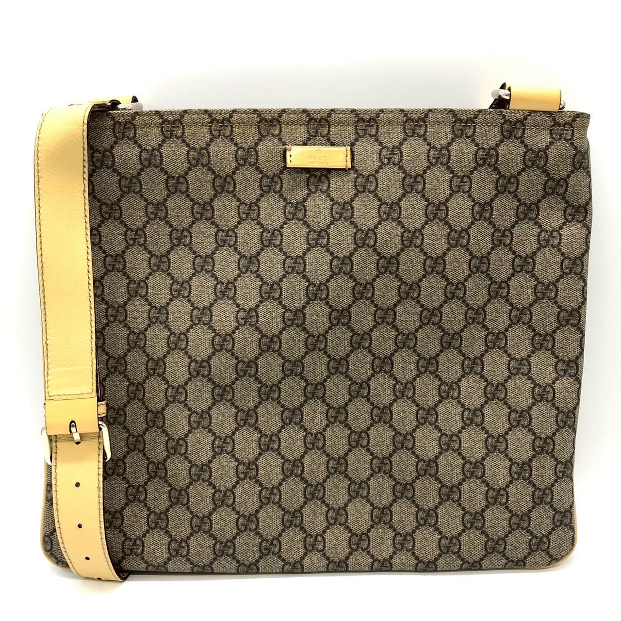 Gucci 201446 GG Supreme Shoulder Bag Yellow Pre-owned