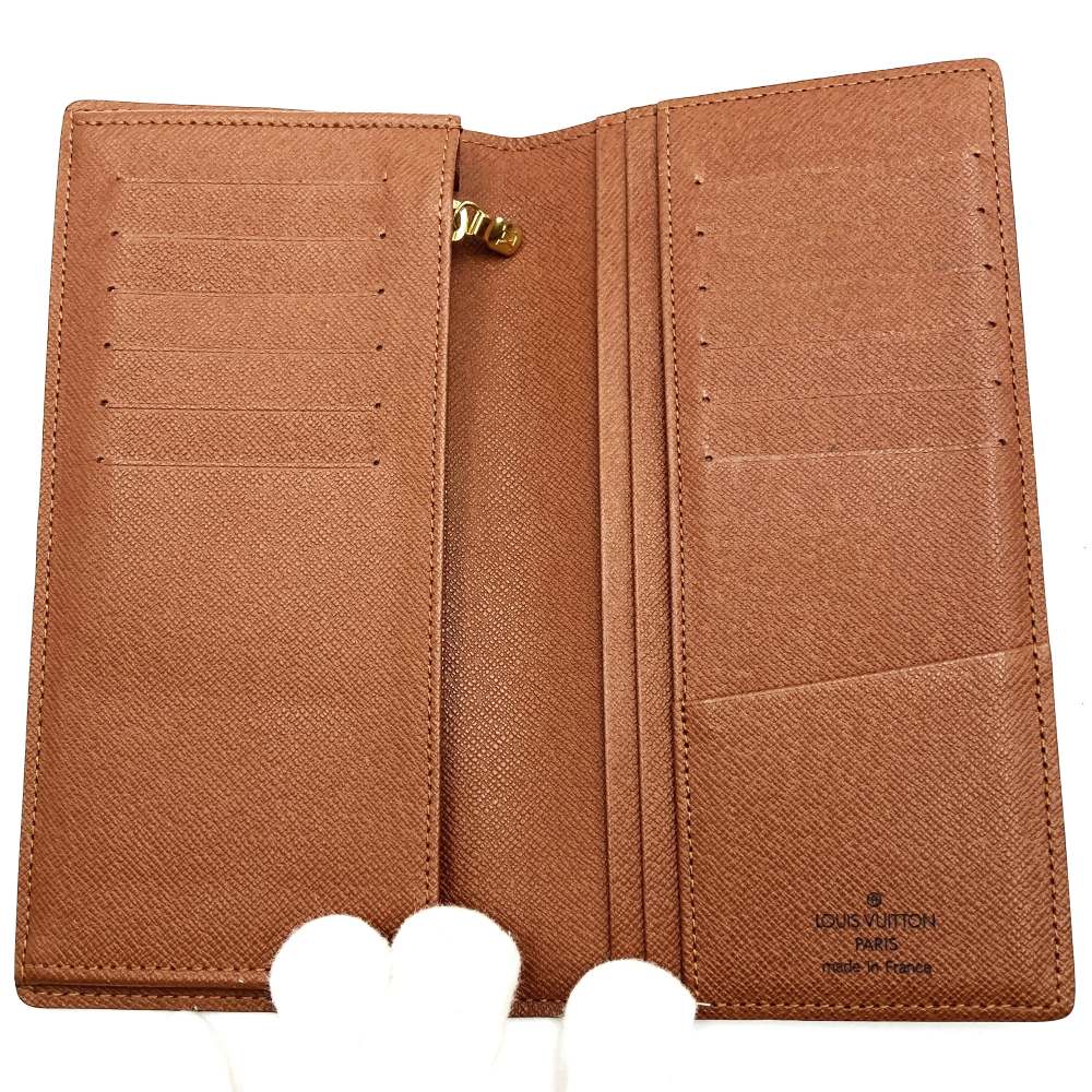 Louis Vuitton M66540 Portefeuille Brazza Bi-fold Long Wallet Monogram Brown Pre-owned