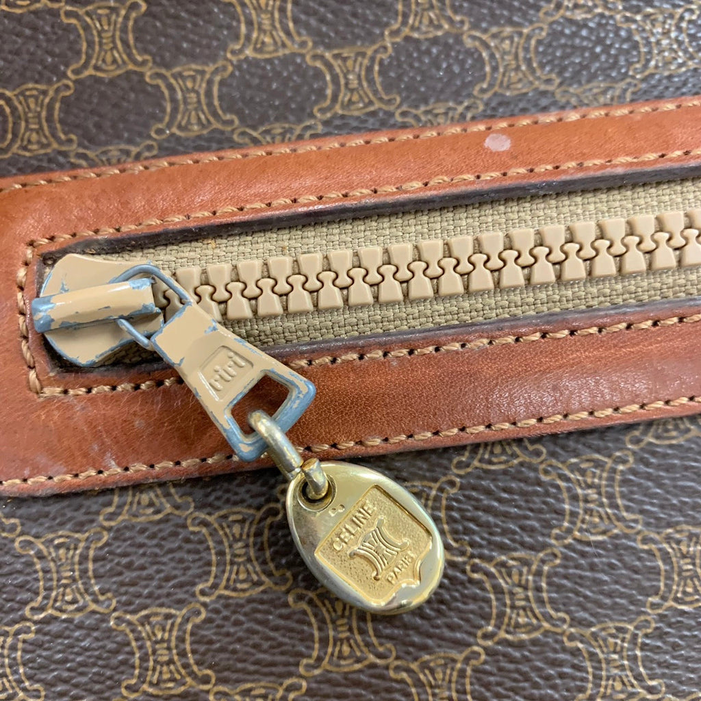 Celine Macadam Clutch Bag/Pouch PVC Brown Pre-owned