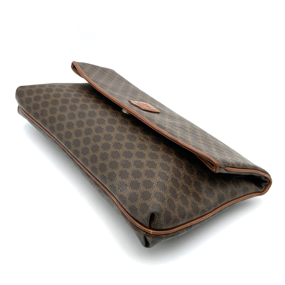 Celine Macadam Clutch Bag/Pouch PVC Brown Pre-owned