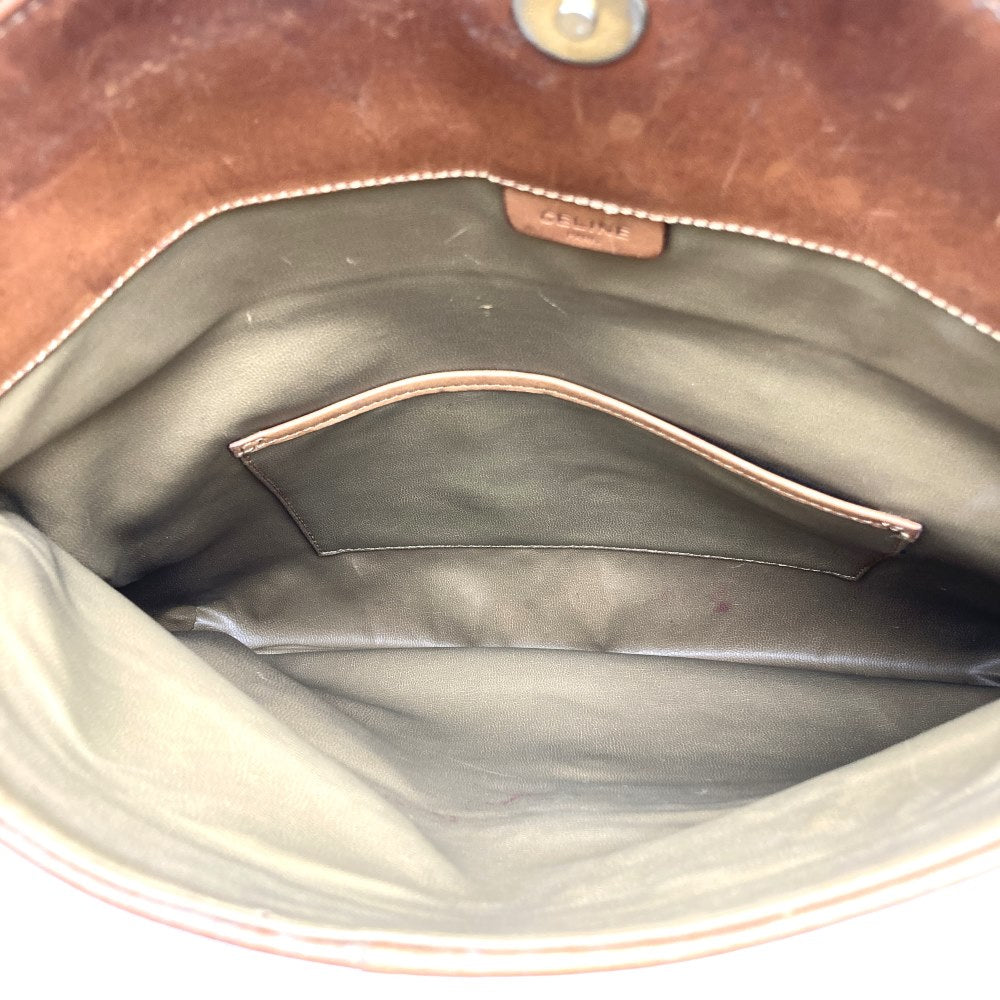 Celine Macadam Clutch Bag/Pouch PVC Brown Pre-owned