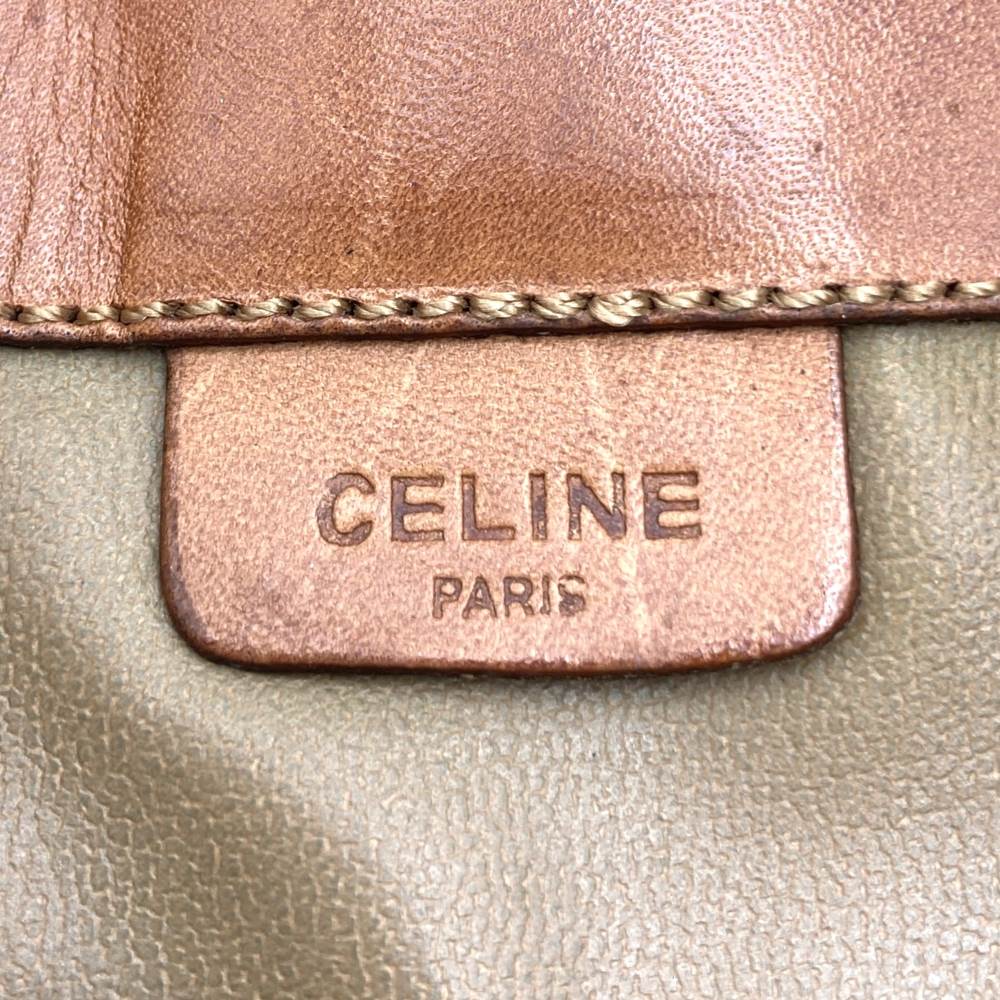 Celine Macadam Clutch Bag/Pouch PVC Brown Pre-owned