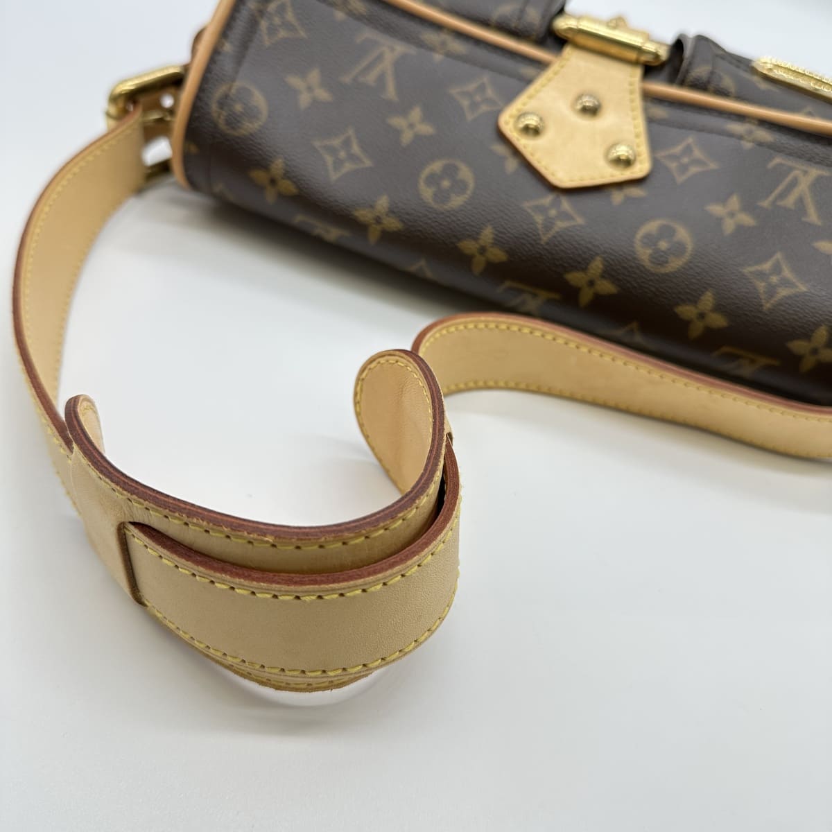 Louis Vuitton M40027 Hudson PM Shoulder Bag Monogram Brown Pre-owned