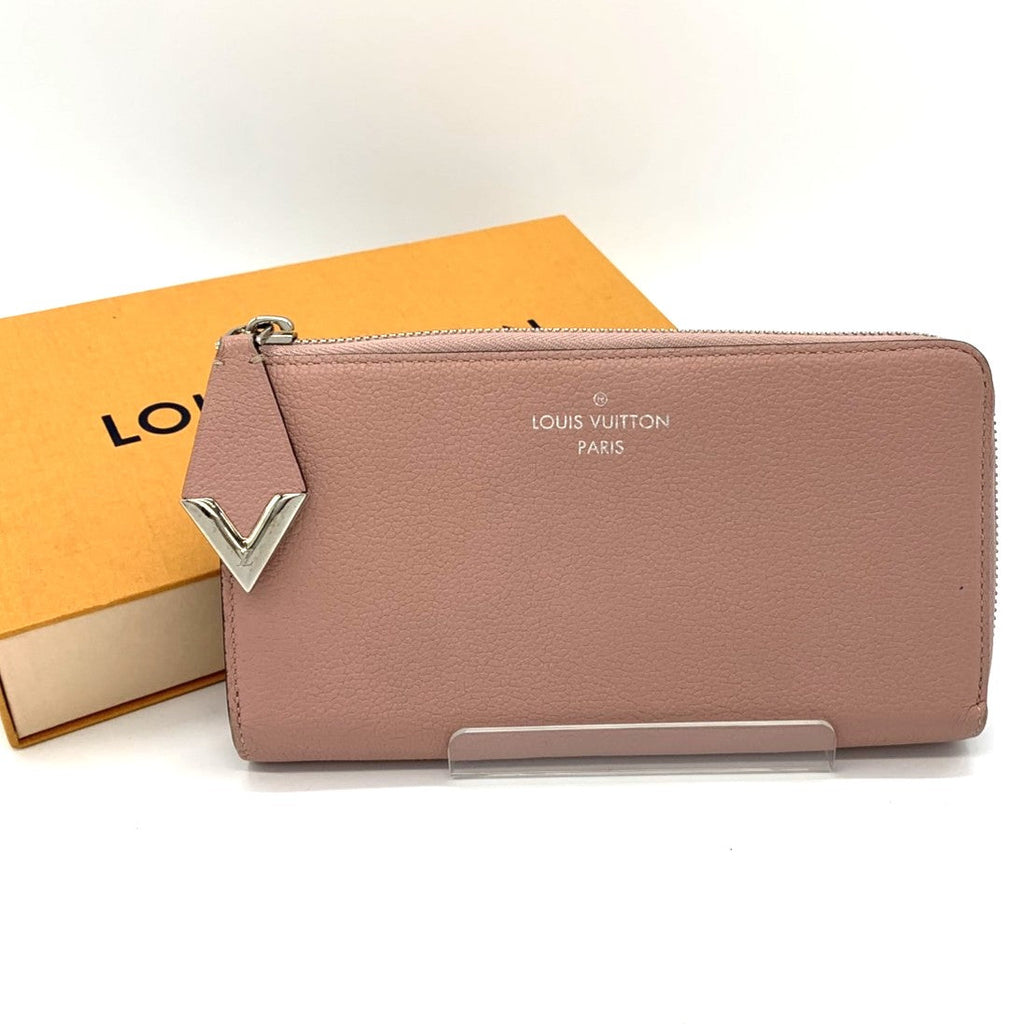 Louis Vuitton M60148 Portefeuille Comet Long Wallet Leather Magnolia Pink Pre-owned