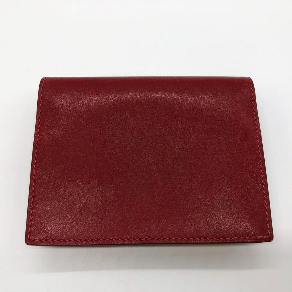 Hermès Sellier Coin Case/Card Case Leather Red Pre-owned