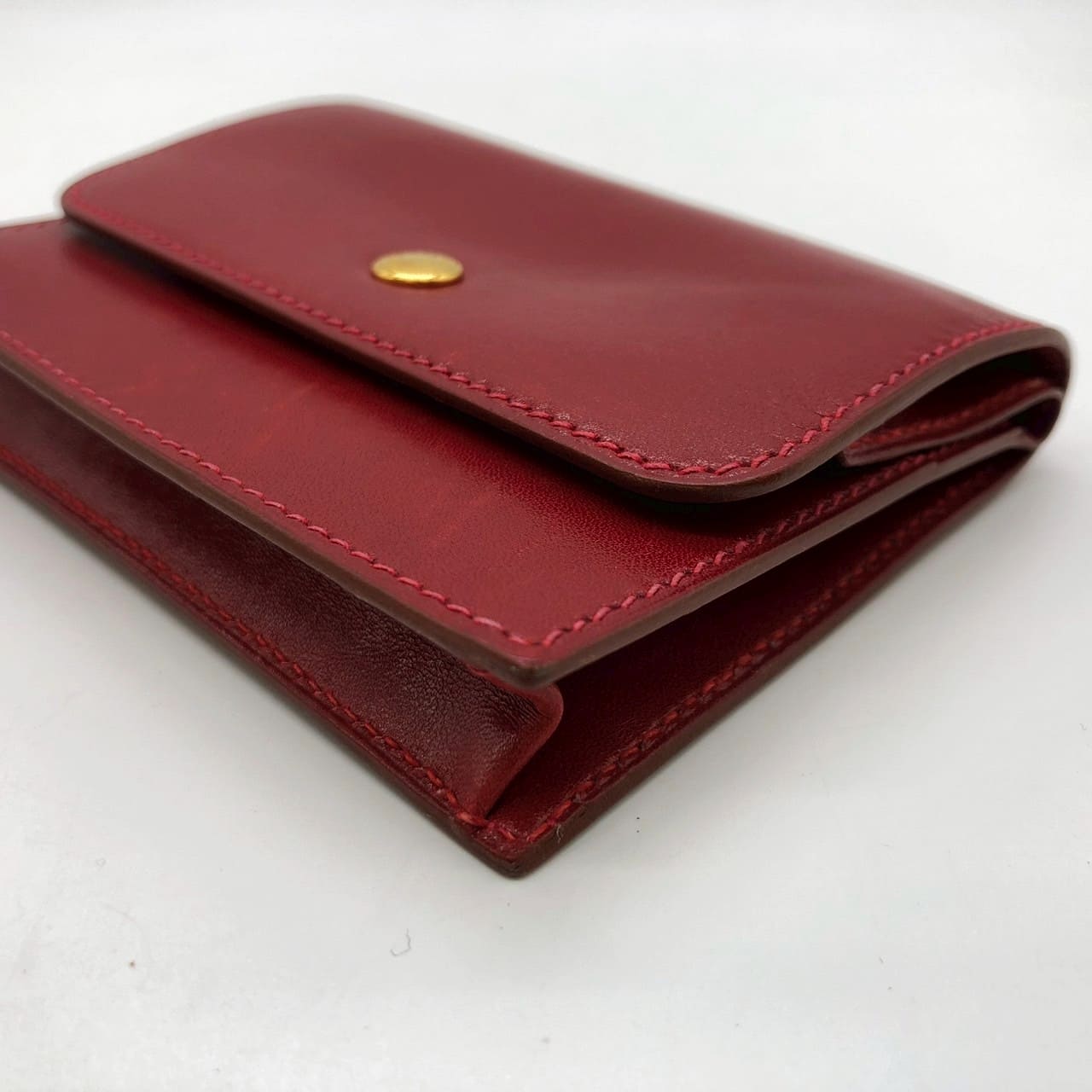 Hermès Sellier Coin Case/Card Case Leather Red Pre-owned