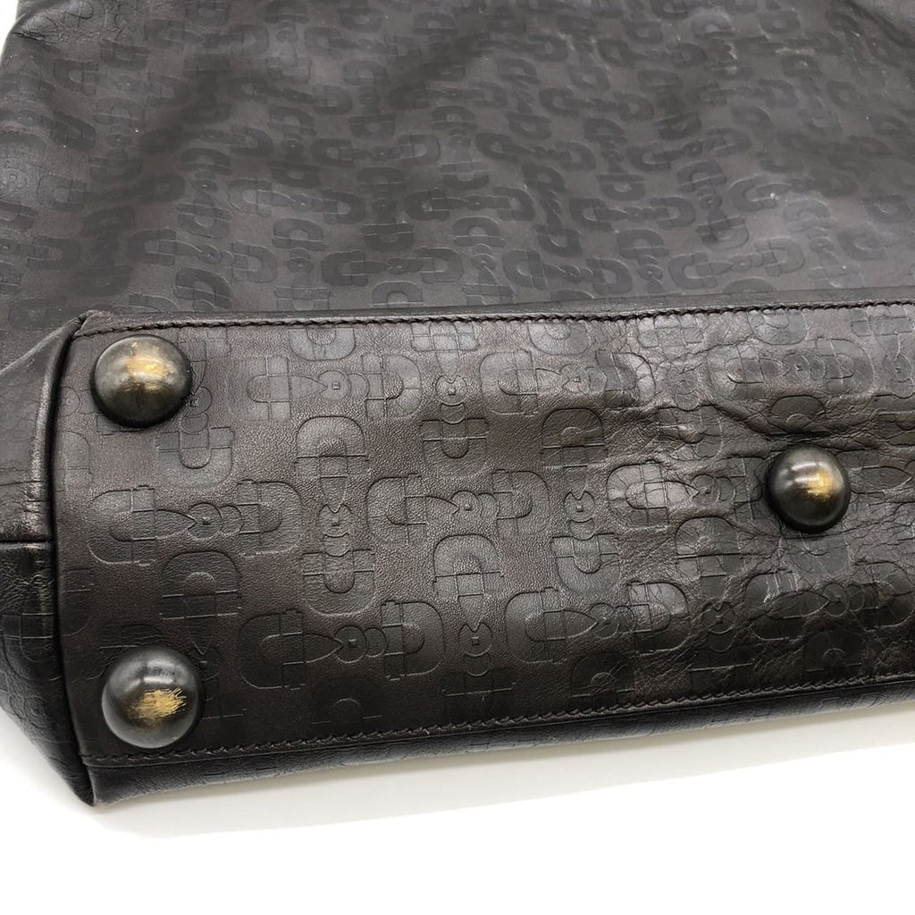GUCCI 286304 Gucci Handbag Tote Bag Horsebit Leather Dark Brown Women's Brand PRE-OWNED