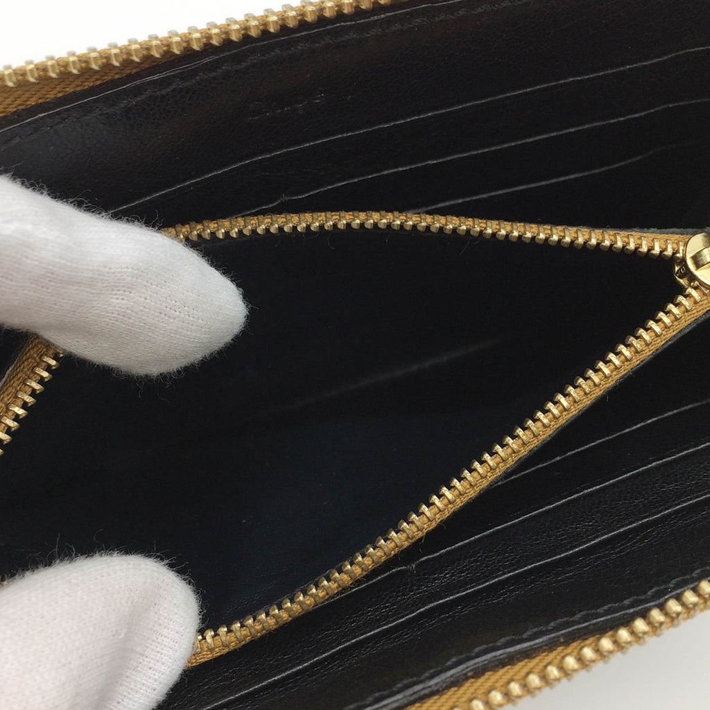 Chloé Lily Long Wallet Leather Black/Gold Pre-owned