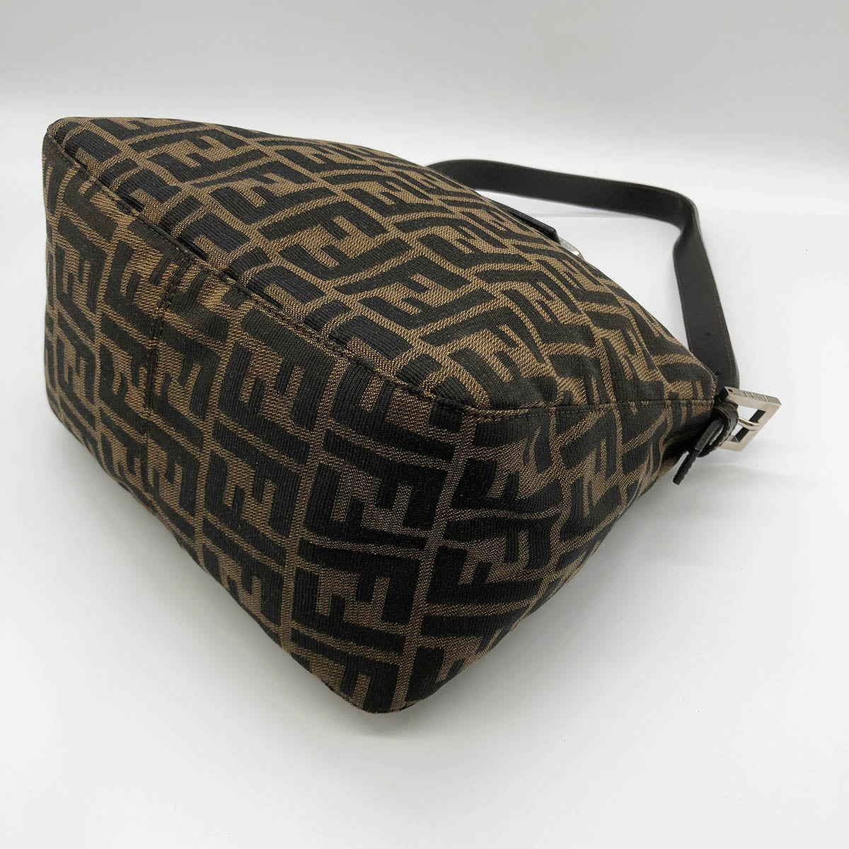 Fendi Mamma Bucket Shoulder Bag Nylon Canvas Brown Pre-owned