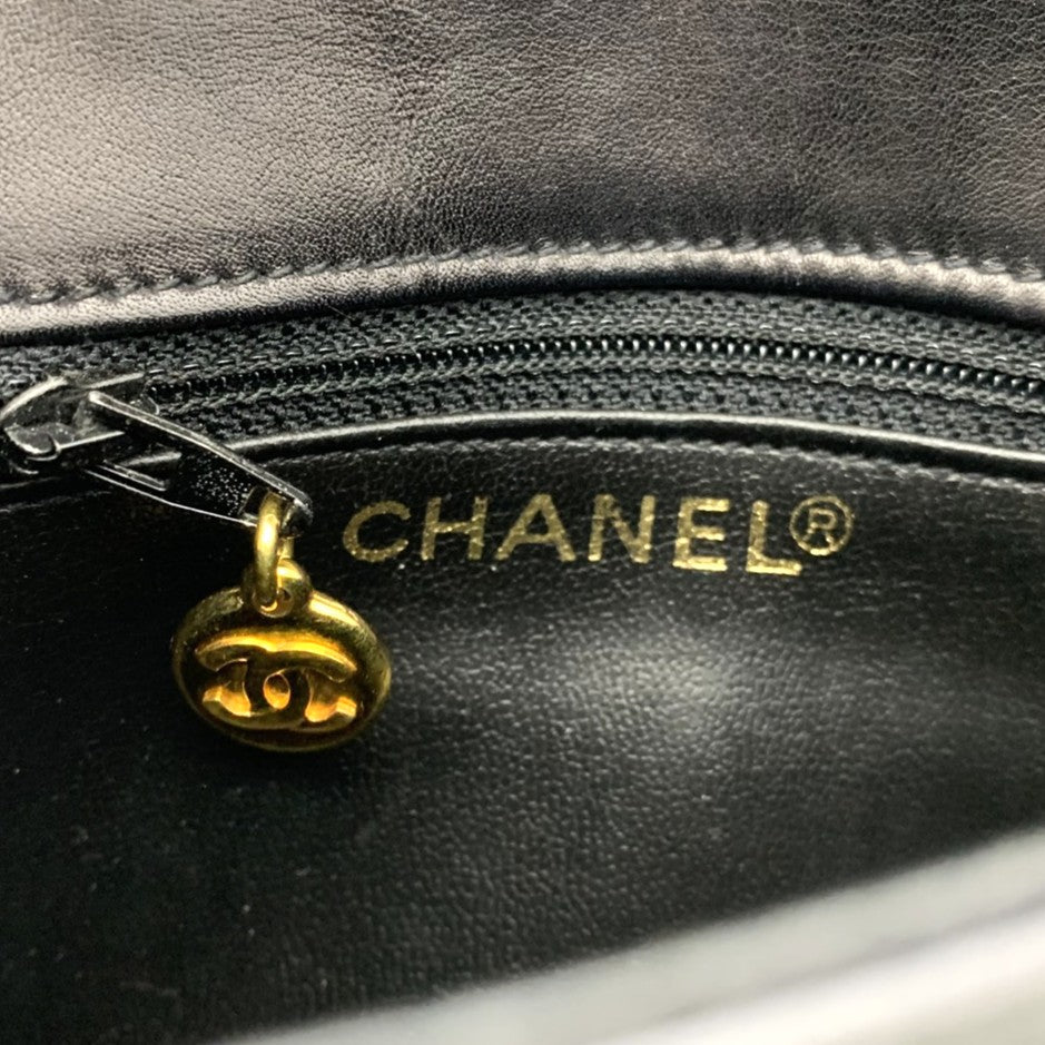 Chanel Triple Coco Mark Waist Bag Leather Black Pre-owned