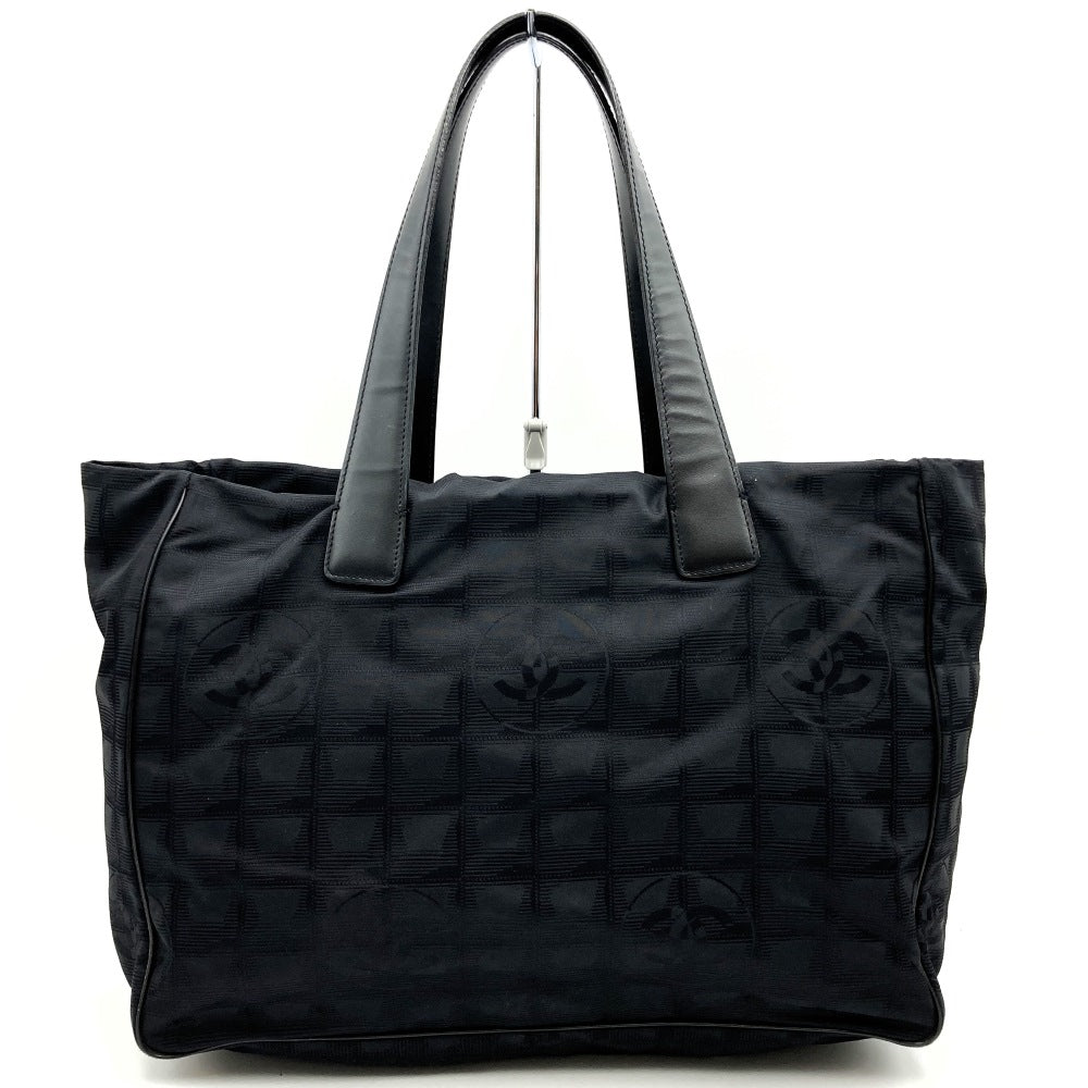 CHANEL Chanel Handbag Tote Bag New Travel Line MM Nylon Canvas Black Women's Men's Vintage PRE-OWNED Fashion
