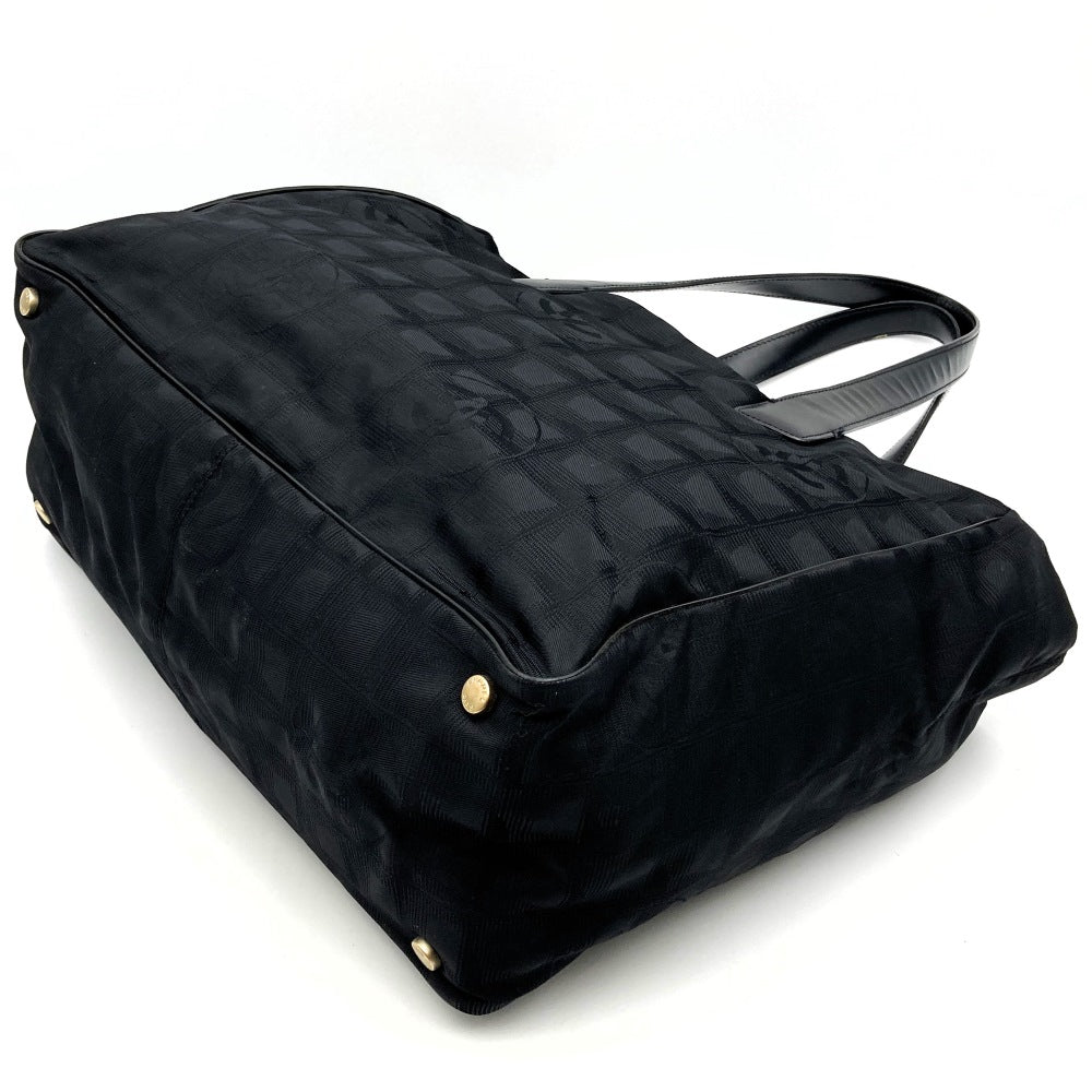CHANEL Chanel Handbag Tote Bag New Travel Line MM Nylon Canvas Black Women's Men's Vintage PRE-OWNED Fashion