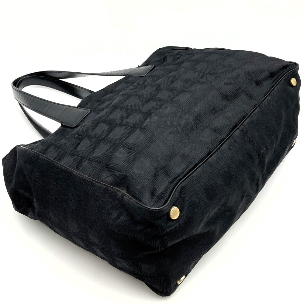 CHANEL Chanel Handbag Tote Bag New Travel Line MM Nylon Canvas Black Women's Men's Vintage PRE-OWNED Fashion