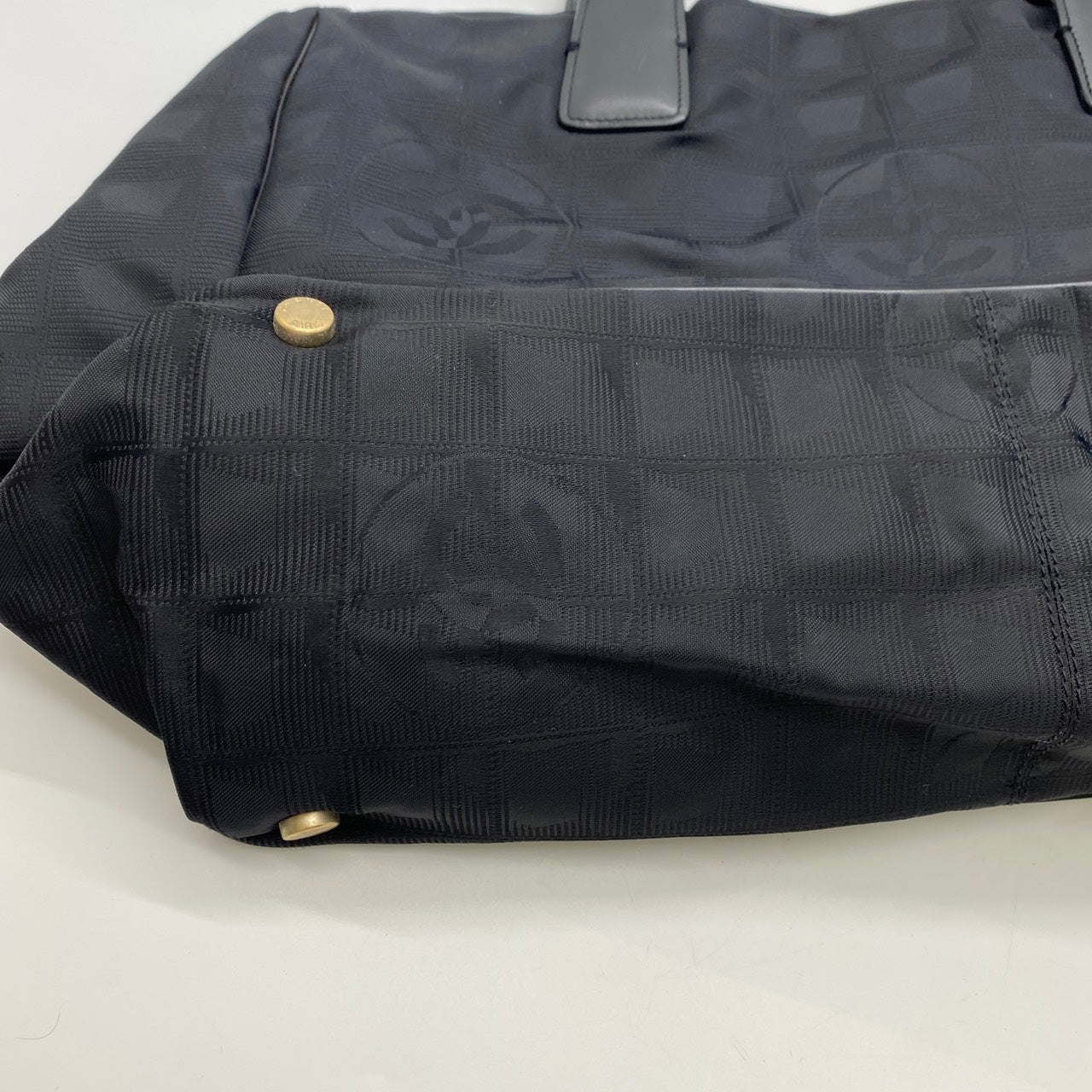 CHANEL Chanel Handbag Tote Bag New Travel Line MM Nylon Canvas Black Women's Men's Vintage PRE-OWNED Fashion