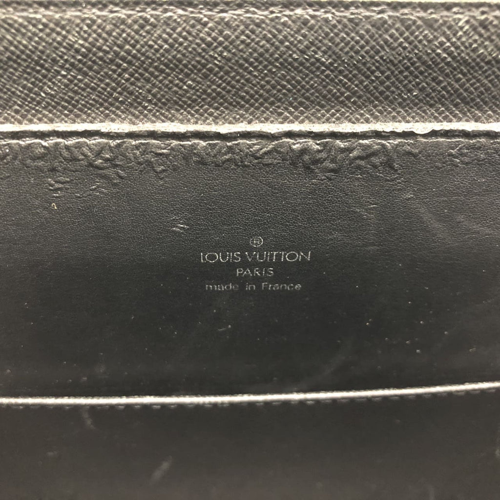 Louis Vuitton M30052 Porte Document Rosan Business Bag/Briefcase Taiga Leather Black Pre-owned
