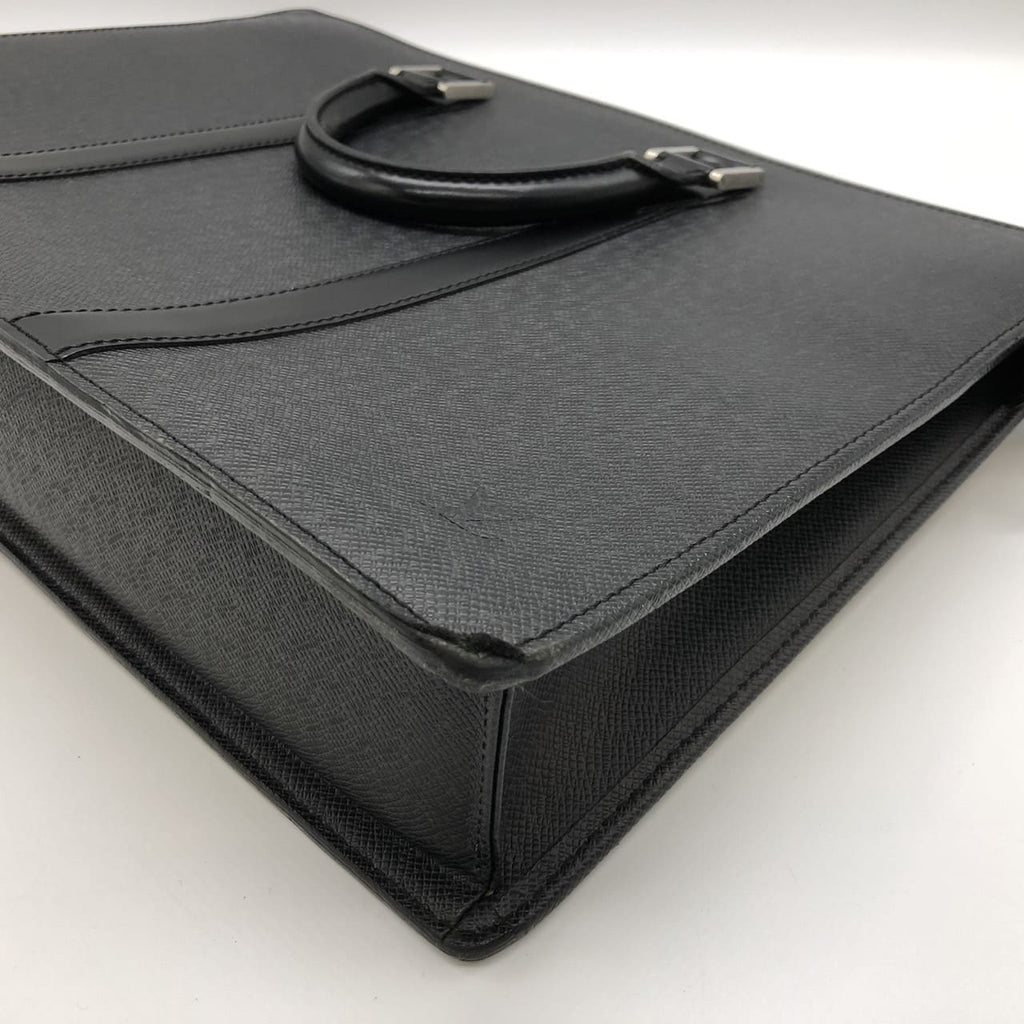 Louis Vuitton M30052 Porte Document Rosan Business Bag/Briefcase Taiga Leather Black Pre-owned