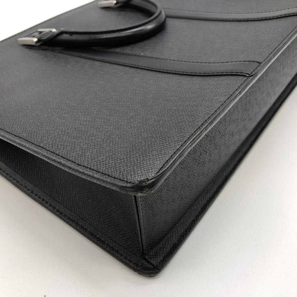 Louis Vuitton M30052 Porte Document Rosan Business Bag/Briefcase Taiga Leather Black Pre-owned