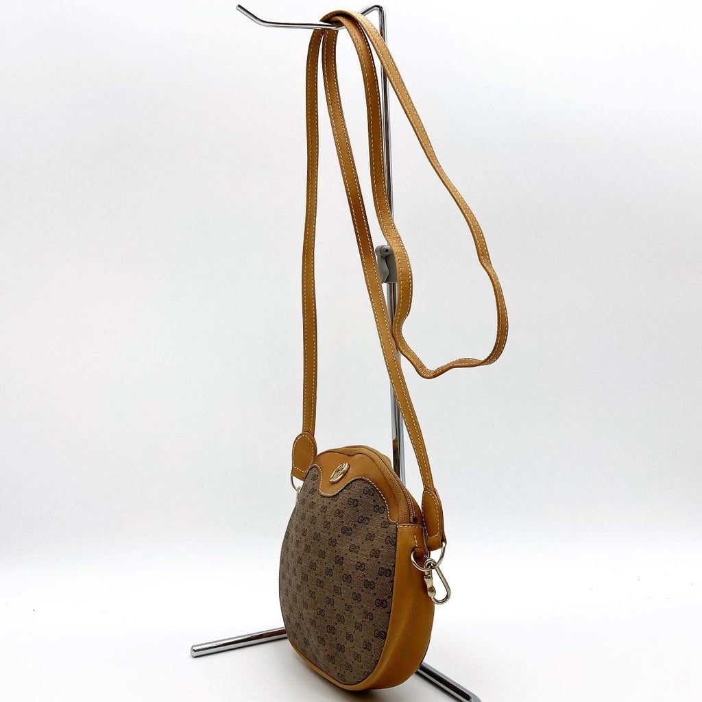 Gucci 007-400 Micro GG Shoulder Bag PVC Beige Pre-owned