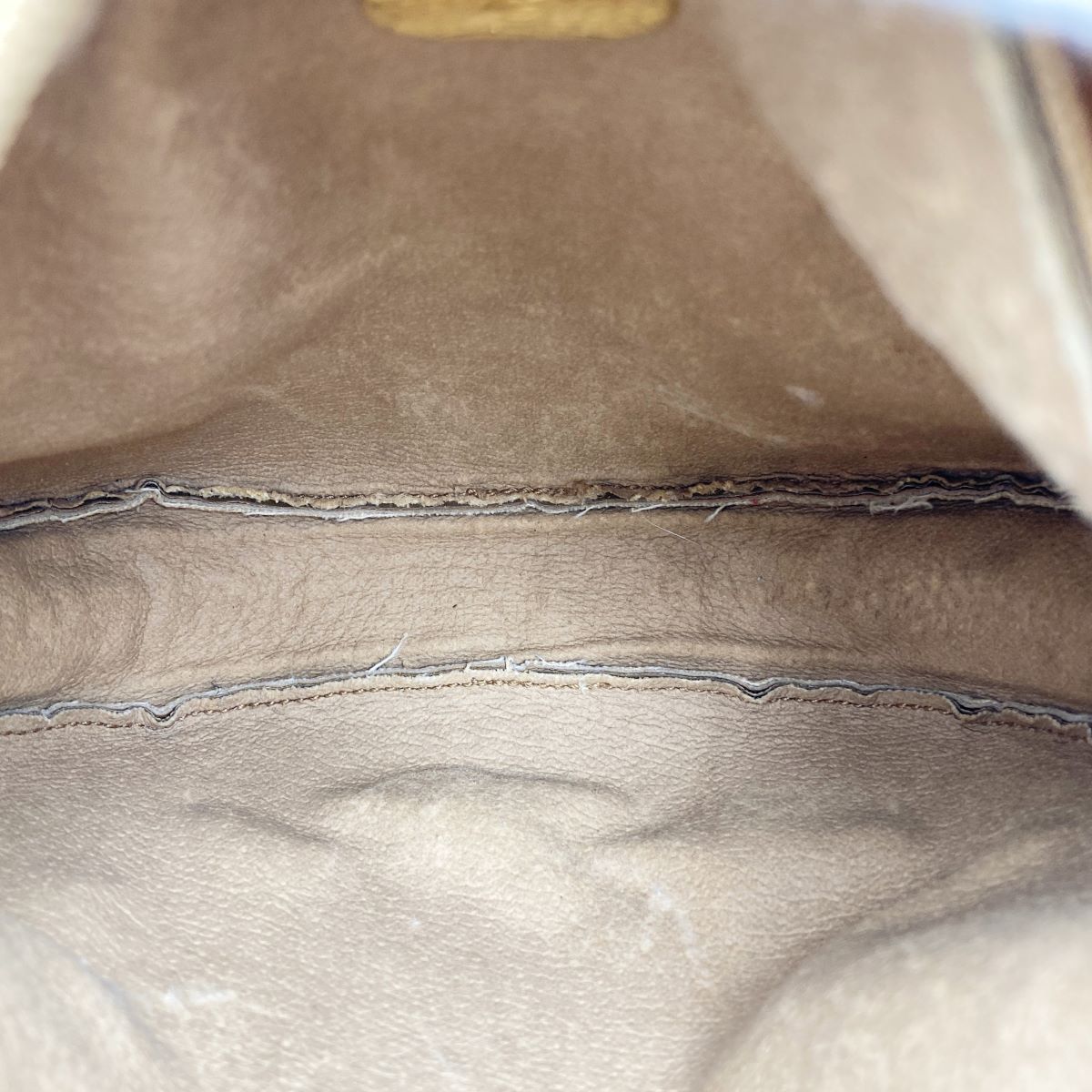 Gucci 007-400 Micro GG Shoulder Bag PVC Beige Pre-owned