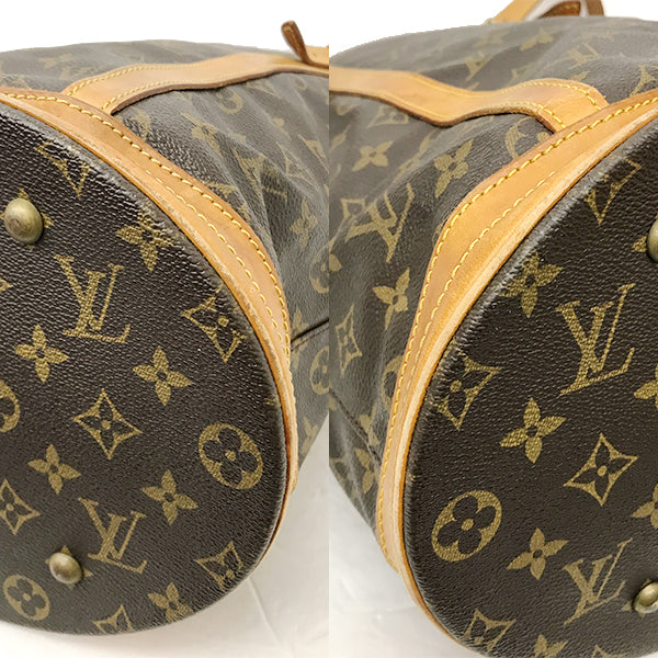 Louis Vuitton M42236 Bucket GM Shoulder Bag Monogram Canvas Brown Pre-owned