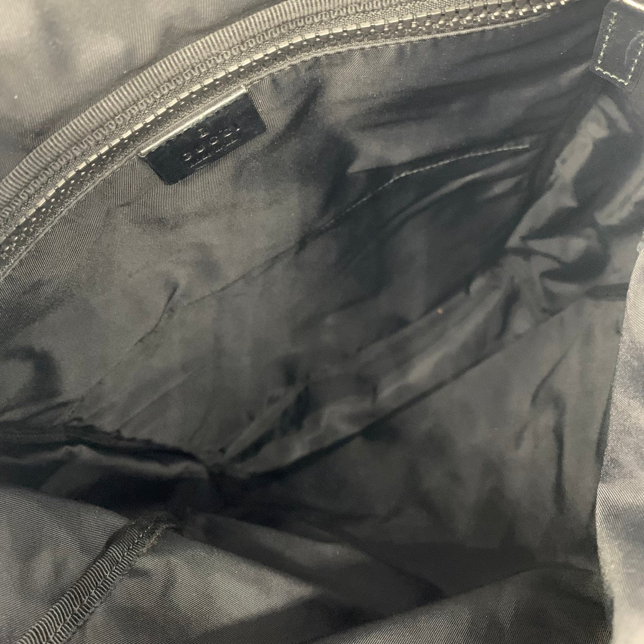 Gucci 450982 Embroidered Backpack/Daypack Nylon Black Pre-owned