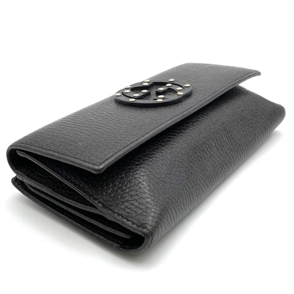 Gucci 231843 Interlocking G Long Wallet Leather Brown Pre-owned