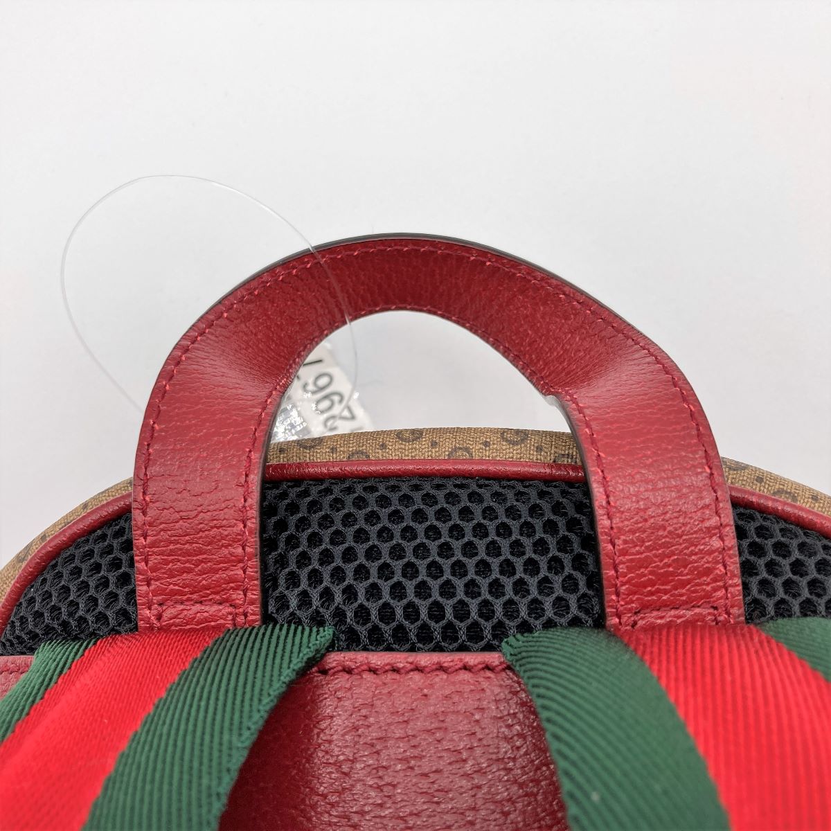 Gucci 647816 Doraemon Mini Backpack GG Supreme PVC/Leather Brown/Red Pre-owned