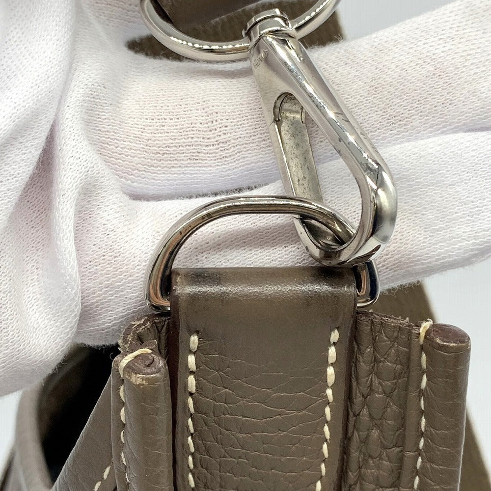 HERMES Evelyne III Evelyne 3 PM Shoulder Bag, Sophisticated, Taurillon Clemence Leather, Elegant, Etoupe Greige PRE-OWNED