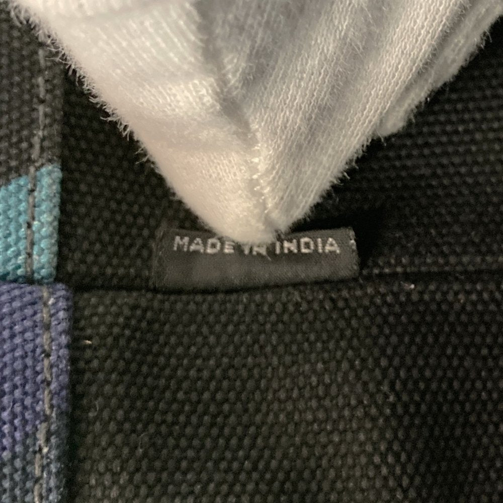 Prada Canapa Tote Bag/Handbag Camouflage Canvas Blue Pre-owned