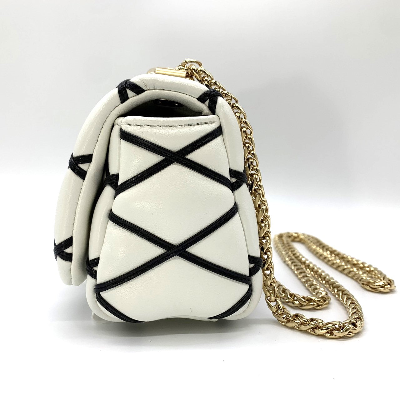 Louis Vuitton M23762 Pico GO-14 Chain Crossbody Shoulder Bag Lambskin Leather White Pre-owned