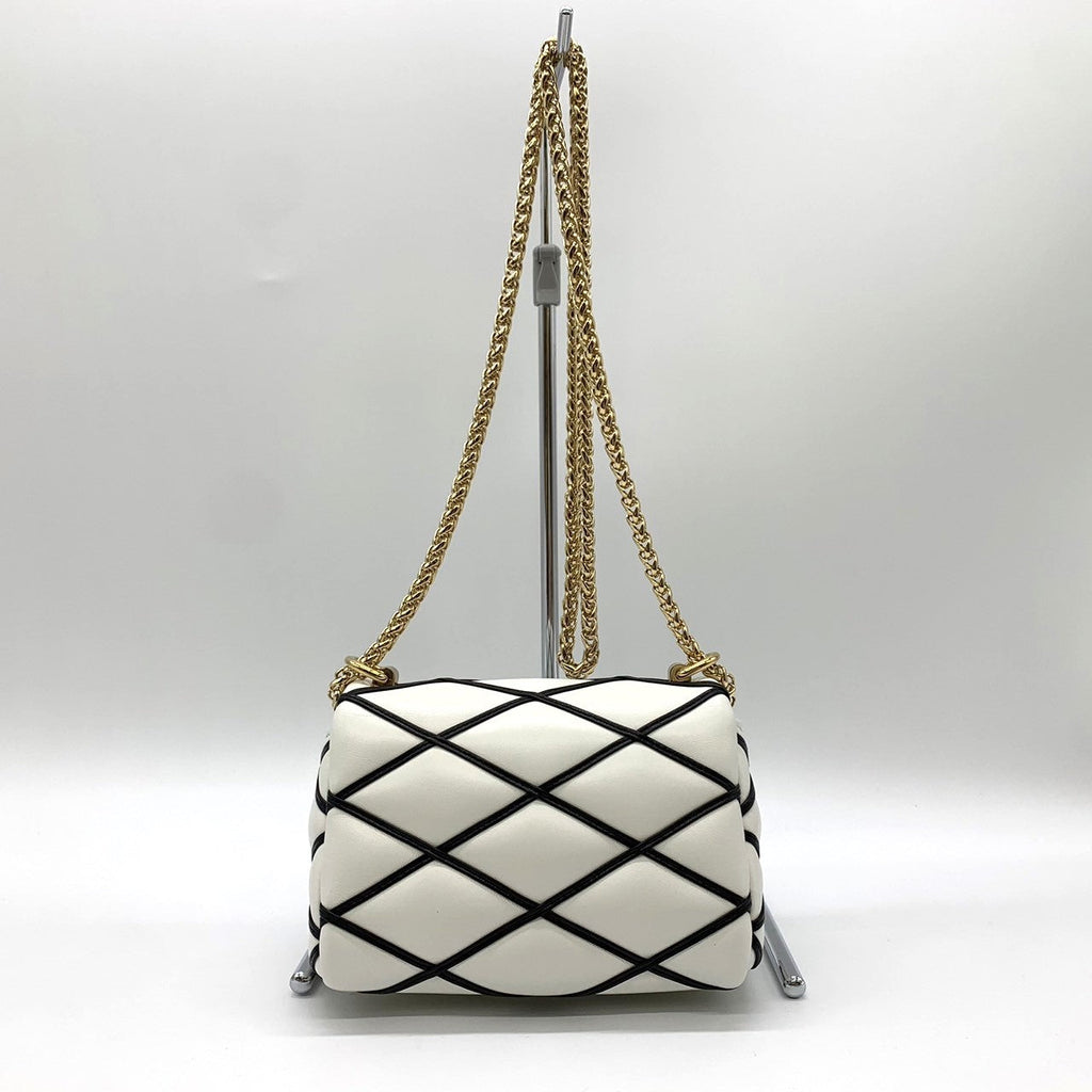 Louis Vuitton M23762 Pico GO-14 Chain Crossbody Shoulder Bag Lambskin Leather White Pre-owned