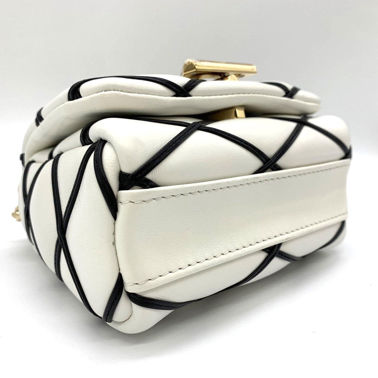 Louis Vuitton M23762 Pico GO-14 Chain Crossbody Shoulder Bag Lambskin Leather White Pre-owned
