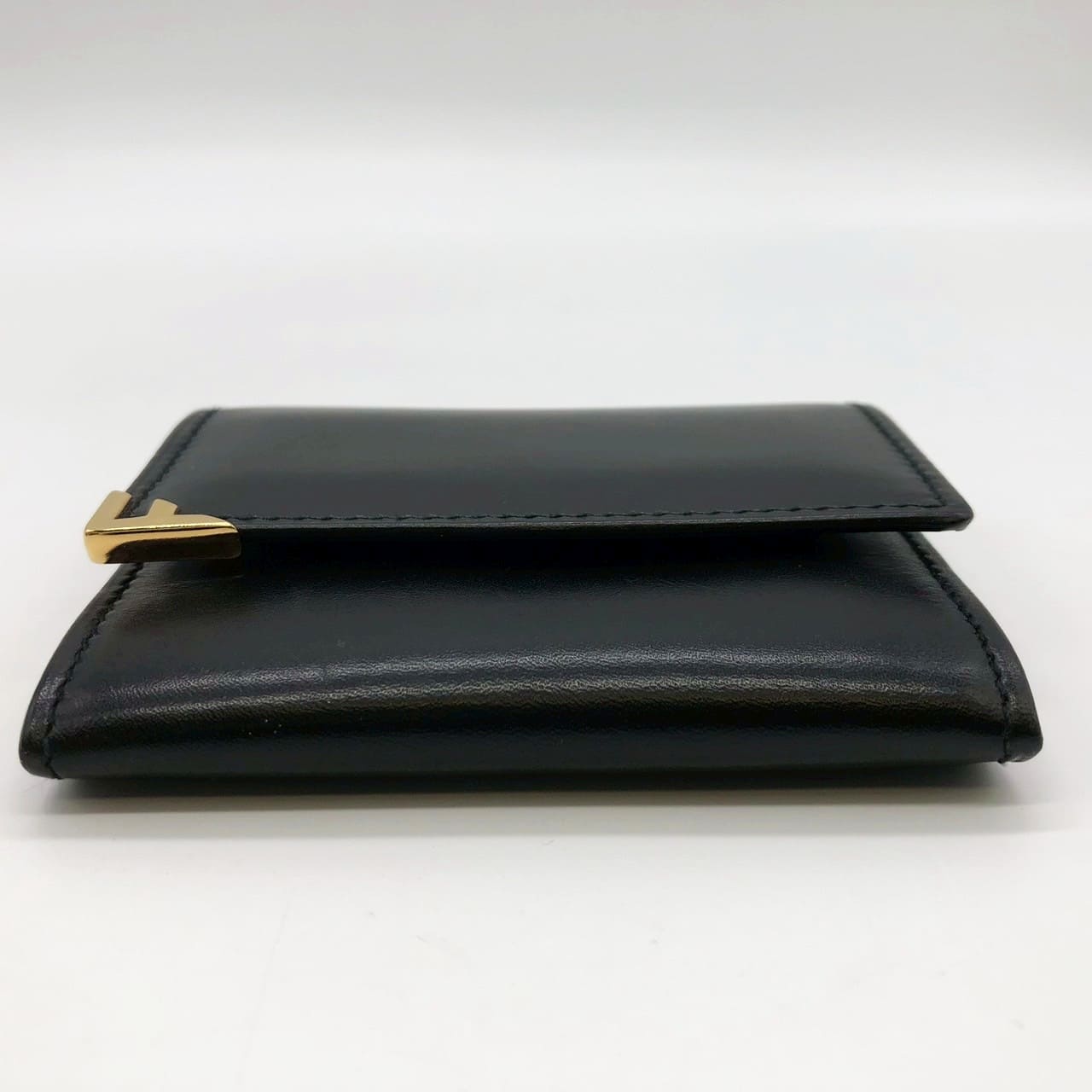 Salvatore Ferragamo Coin Case Leather Black Pre-owned