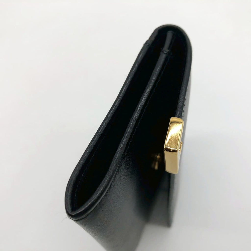 Salvatore Ferragamo Coin Case Leather Black Pre-owned
