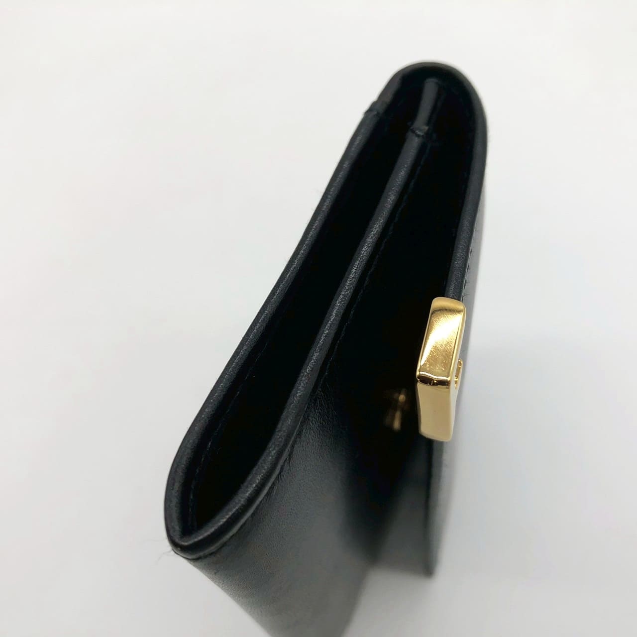Salvatore Ferragamo Coin Case Leather Black Pre-owned