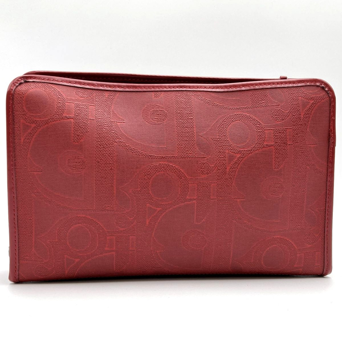 Dior Clutch Bag PVC Red Pre-owned