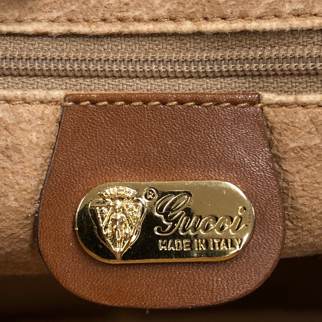 GUCCI Old Gucci 0001 104 0558 Shoulder Bag White Brown Micro GG PVC x Leather Brand Women's (Slightly Imperfect) PRE-OWNED