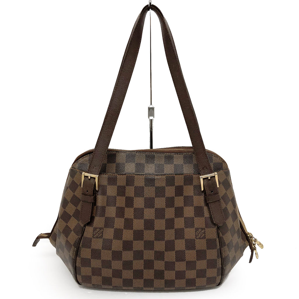 Louis Vuitton N51174 Belem MM Shoulder Bag Damier Canvas/Leather Brown Pre-owned