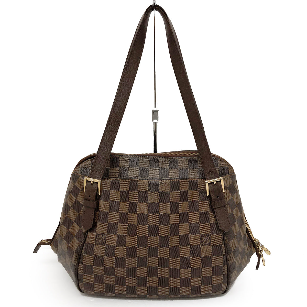 Louis Vuitton N51174 Belem MM Shoulder Bag Damier Canvas/Leather Brown Pre-owned